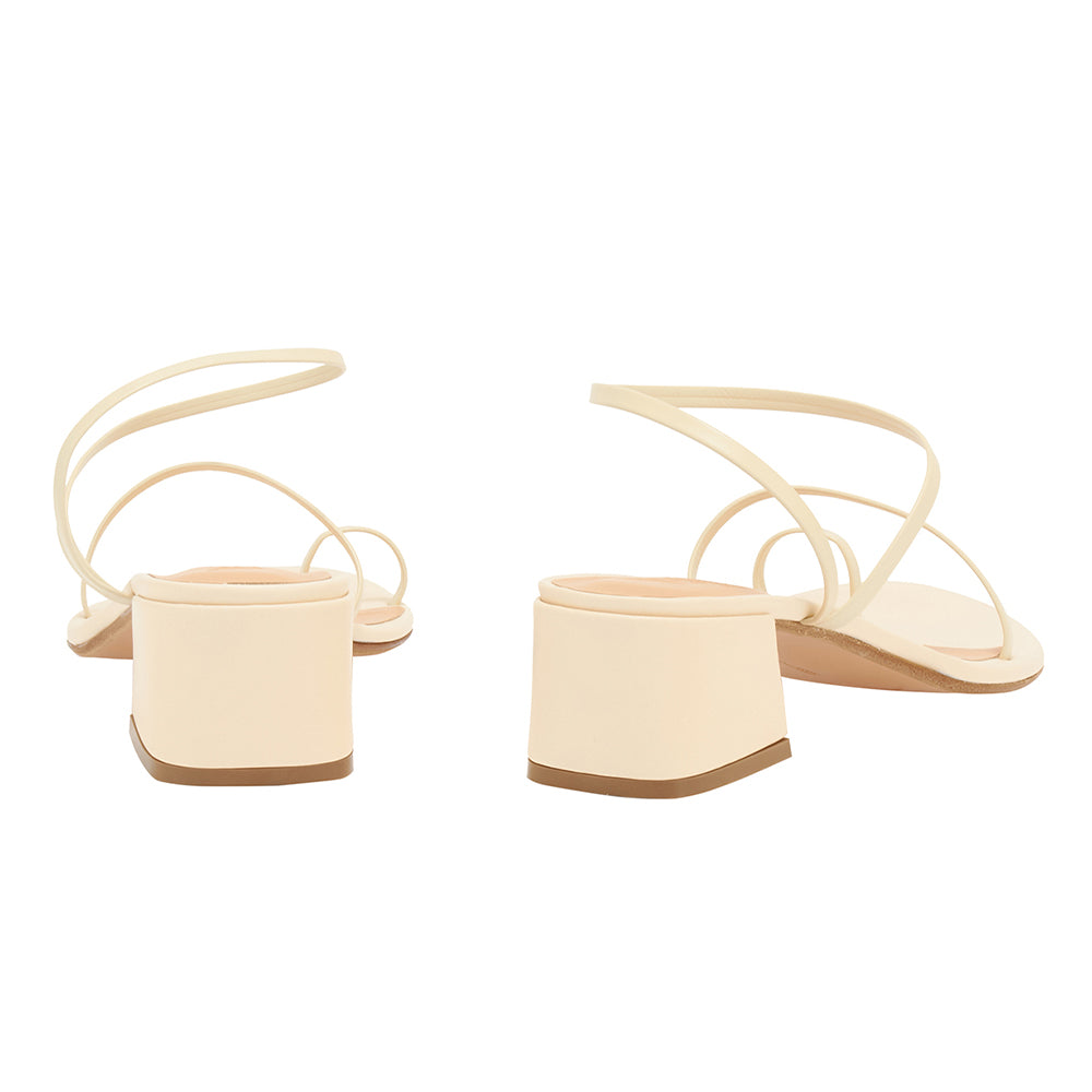 Chora Block Heel Off White