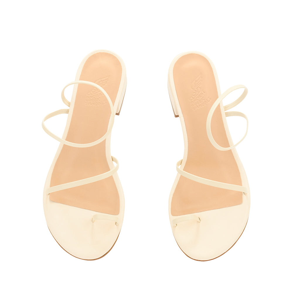 Chora Block Heel Off White