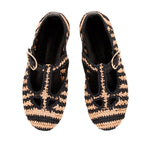 Women Shoe Raffia Black/Natural