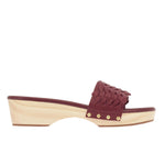 Open Woven Clog Cherry
