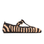 Women Shoe Raffia Black/Natural