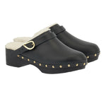 Classic Closed Clog Black/Beige