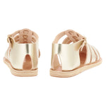 Homeria Leather Platinum sandals back