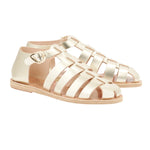 Homeria Leather Platinum sandals 3-4