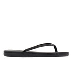 Saionara Leather Flip Flop Black side