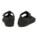 Women Shoe Raffia Black