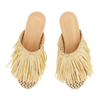 Fringe Slipper Natural