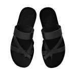 Jason Leather All Black sandals top