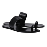 Thalos Leather Black sandals 3-4