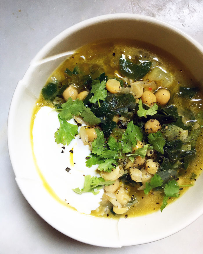 COOK WITH AGS: Chickpea and greens stew