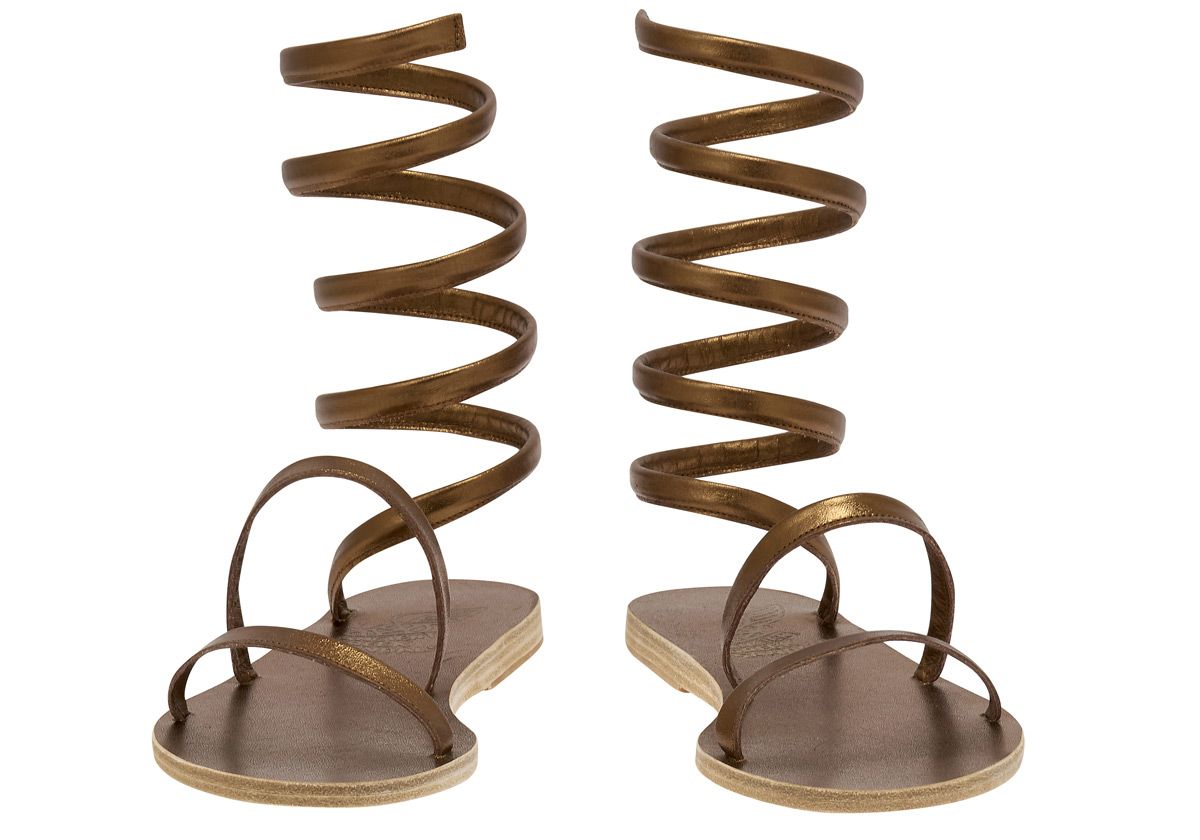 Salamina Suede Platform Sandals in Brown - Ancient Greek Sandals | Mytheresa