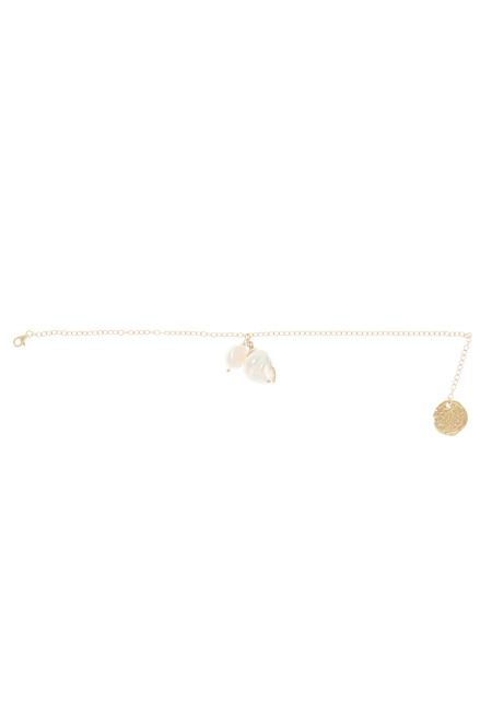 Fine Chain Mother Pearl Shell - Gold