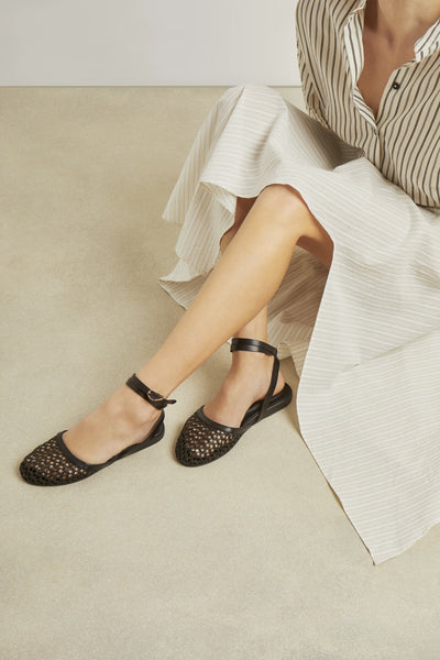 Filothea Raffia Black sandals