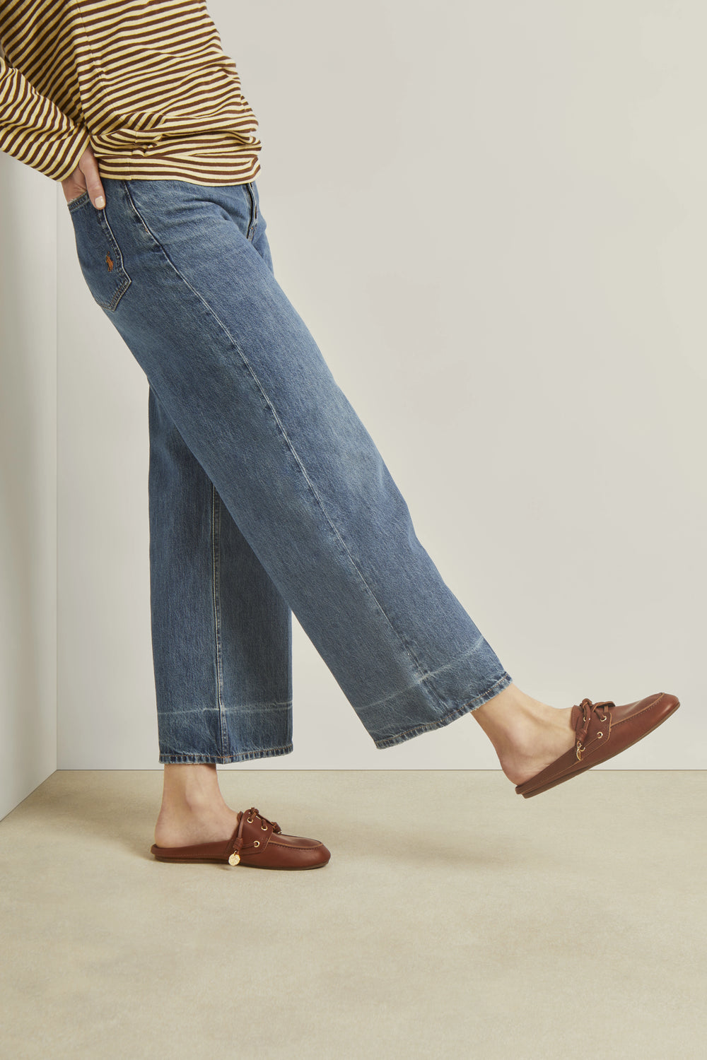 Naveta Oily Vachetta Leather Cotto mules
