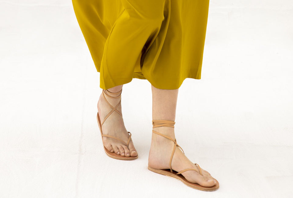Sophia Canvas Sandals Tan/Natural