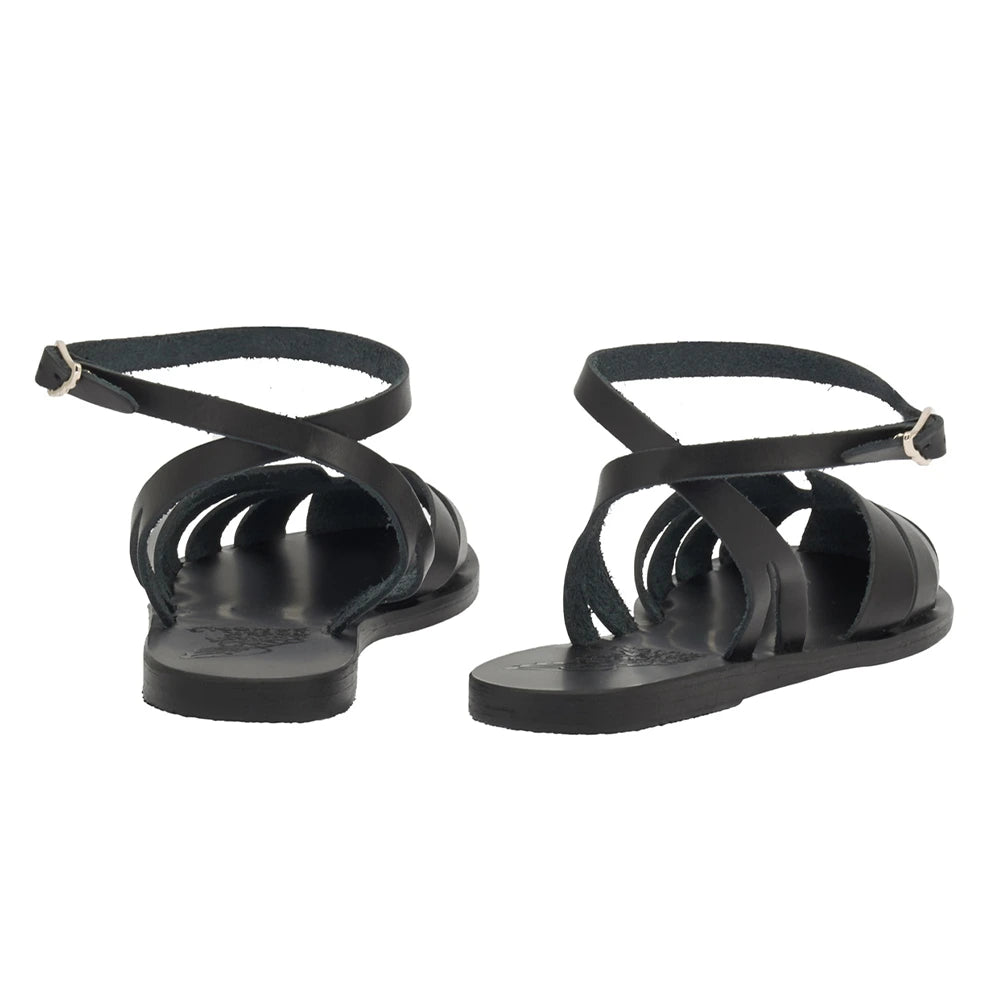 Aella Leather Black sandals back