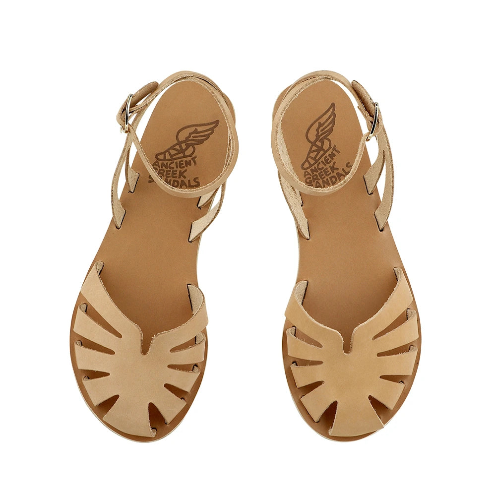 Aella Leather Natural sandals top