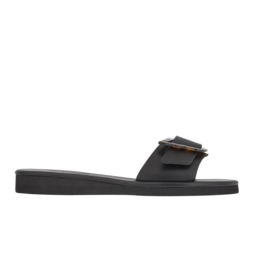 Aglaia Black/Tortoiseshell sandals side