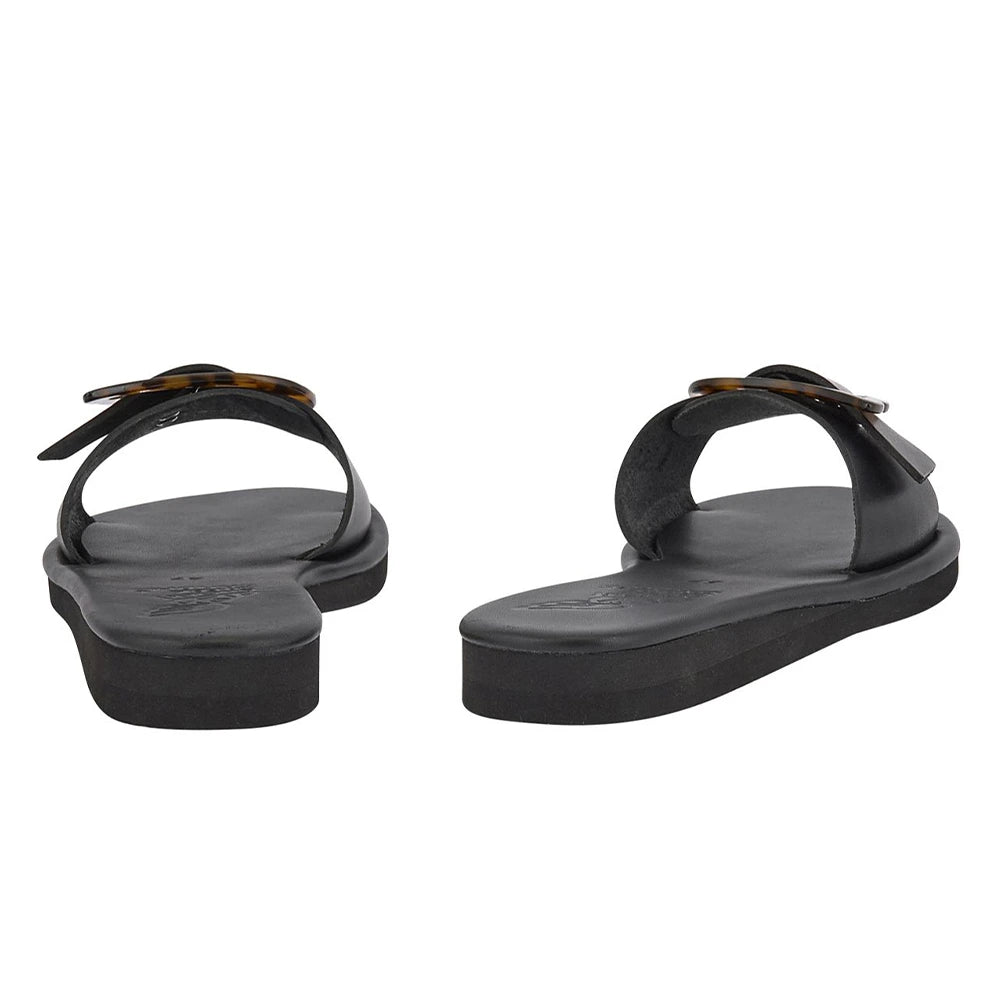 Aglaia Black/Tortoiseshell sandals back
