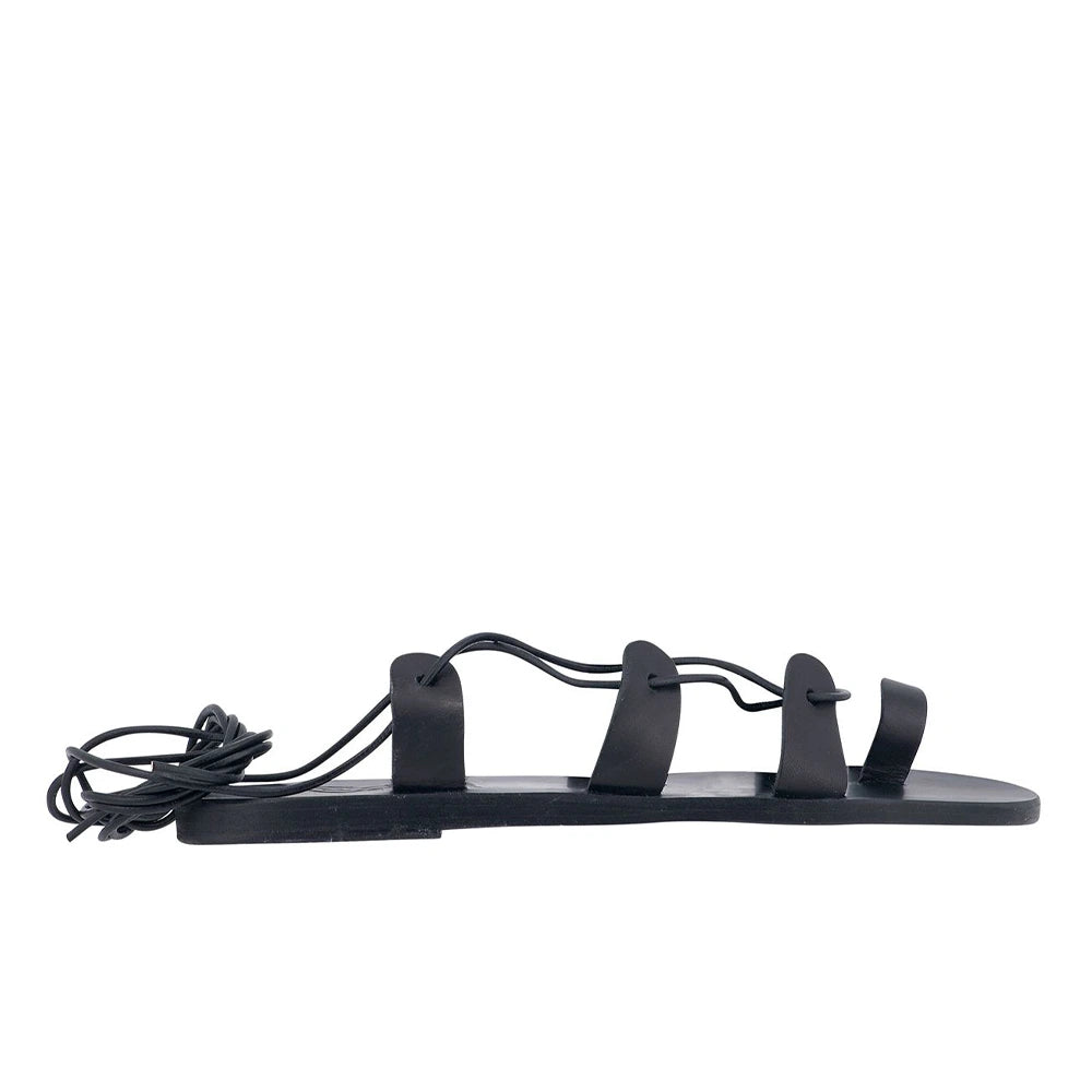 Alcyone Leather Black sandals side