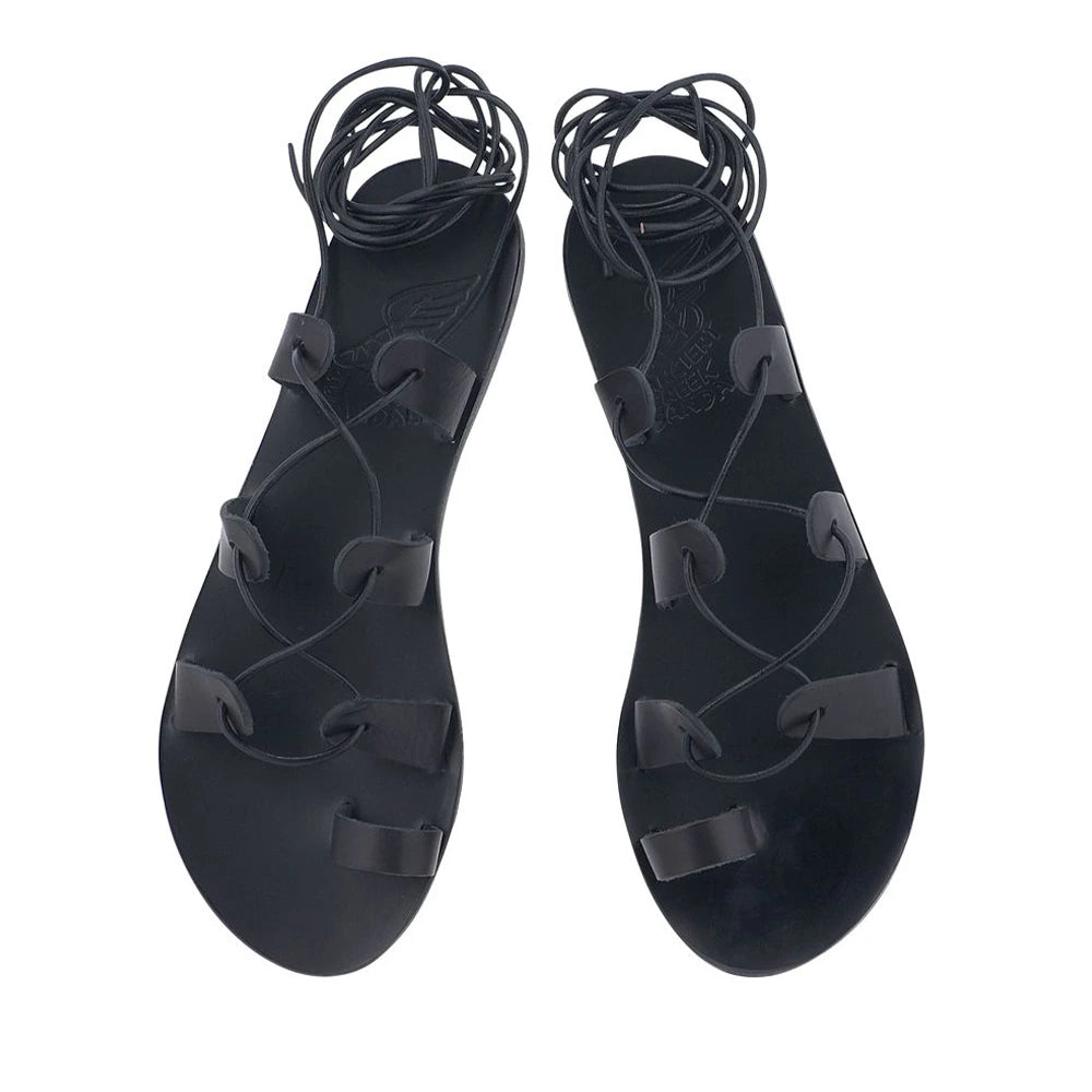 Alcyone Leather Black sandals top