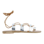 Alcyone Leather Silver sandals side