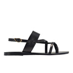 Alethea Leather Black sandals side