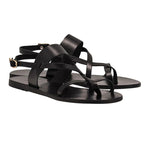 Alethea Leather Black sandals 3-4