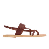Alethea Leather Chestnut sandals side