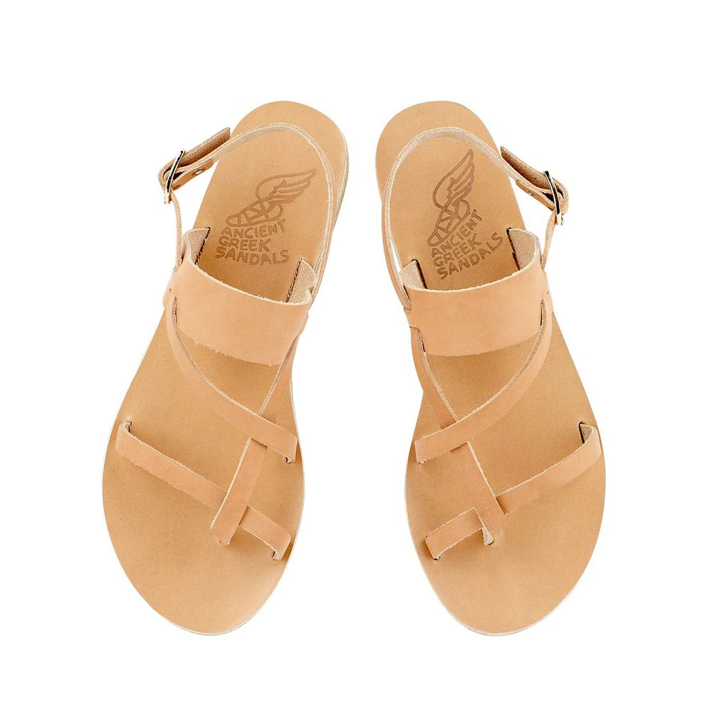 Alethea Leather Natural sandals top