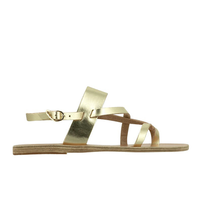 Alethea Leather Platinum sandals side