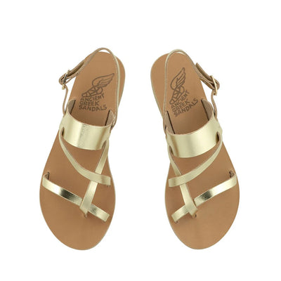 Alethea Leather Platinum sandals top