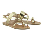 Alethea Leather Platinum sandals 3-4