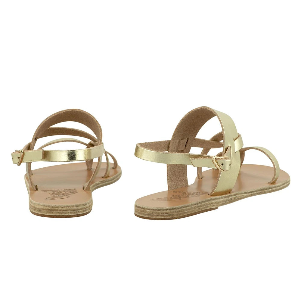 Alethea Leather Platinum sandals back