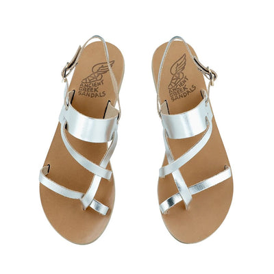 Alethea Leather Silver sandals top