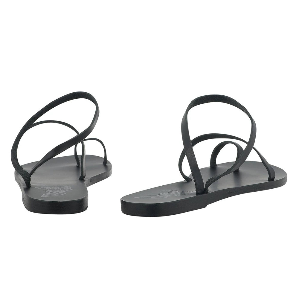 Apli Eleftheria Leather Black sandals back