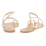Apli Eleftheria Leather Platinum sandals back