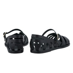 Apollonia Leather Black sandals back