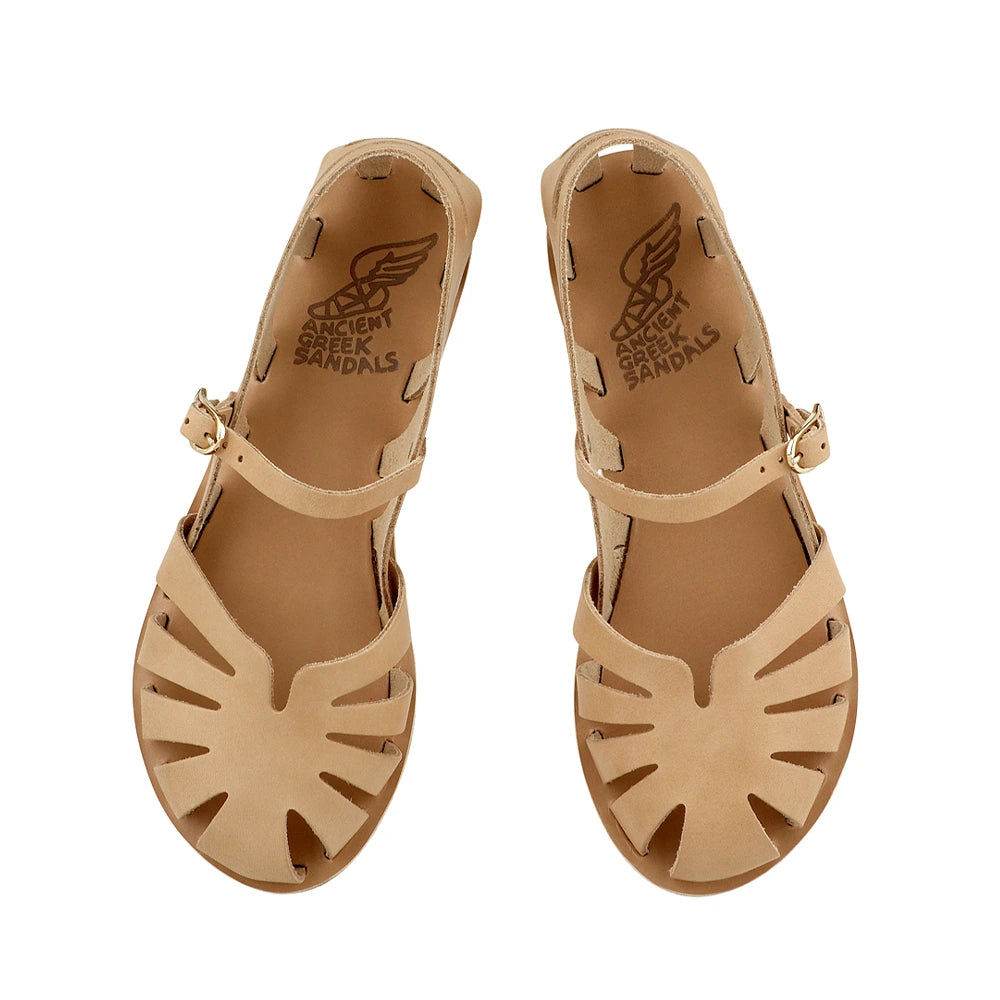 Apollonia Leather Natural sandals top