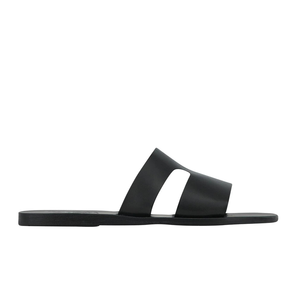 Apteros Leather Black sandals side