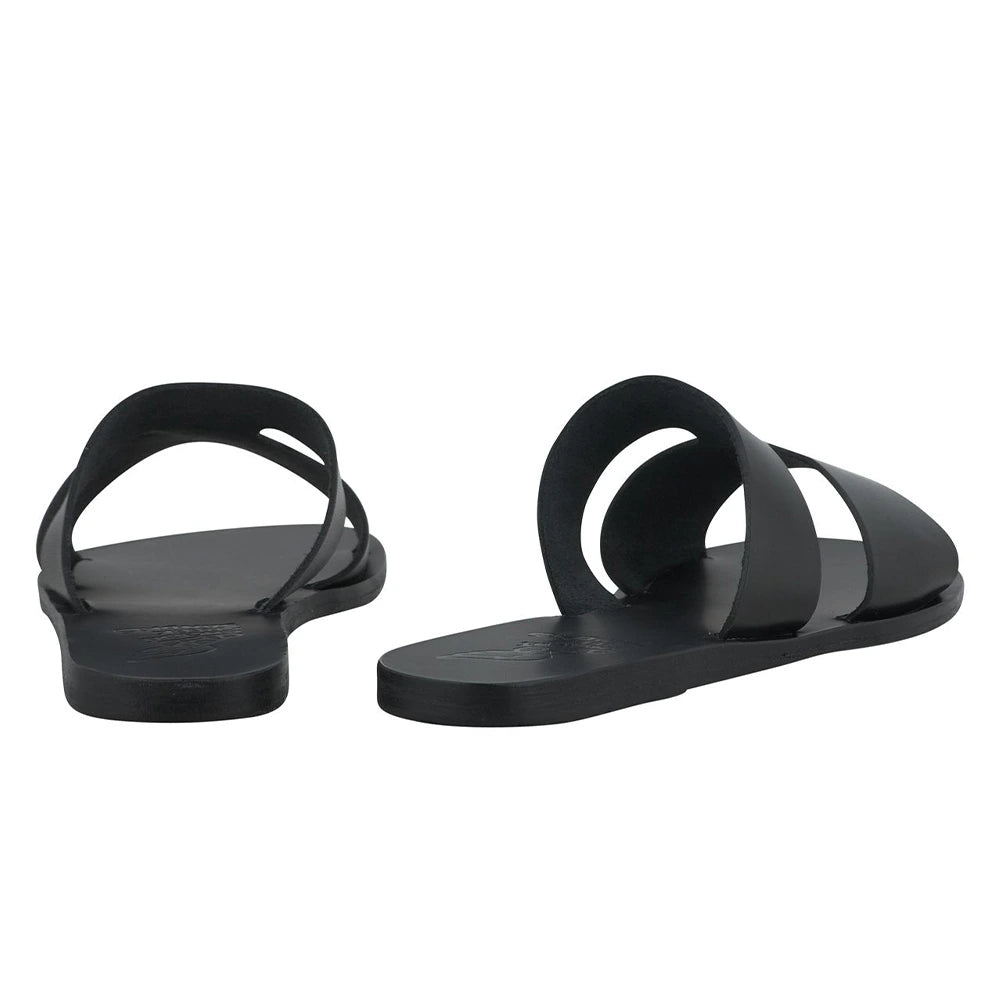 Apteros Leather Black sandals back