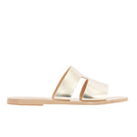 Apteros Leather Platinum sandals side