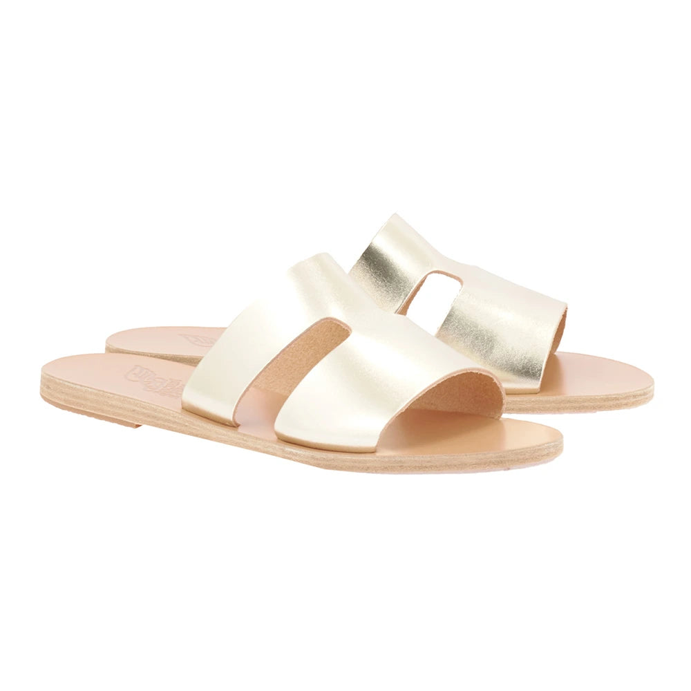 Apteros Leather Platinum sandals 3-4