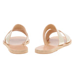 Apteros Leather Platinum sandals back