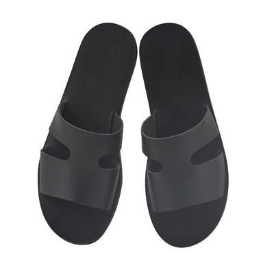 Apteros Men Leather Black slide top