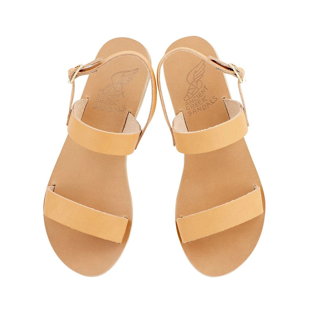 Clio Leather Natural Sandals top