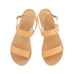 Clio Leather Natural Sandals top