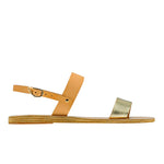 Clio Leather Nat/Platinum Sandals side