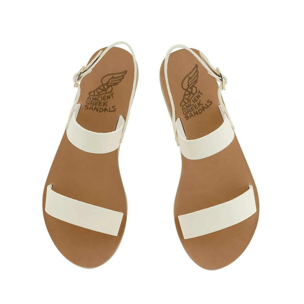 Clio Leather Off White Sandals top