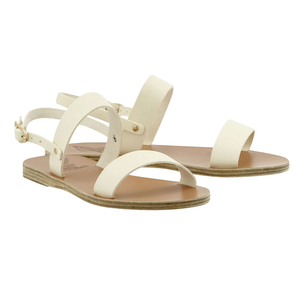 Clio Leather Off White Sandals 3-4